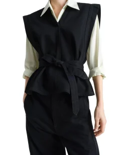 LEMAIRE Chasuble Belted Top Black