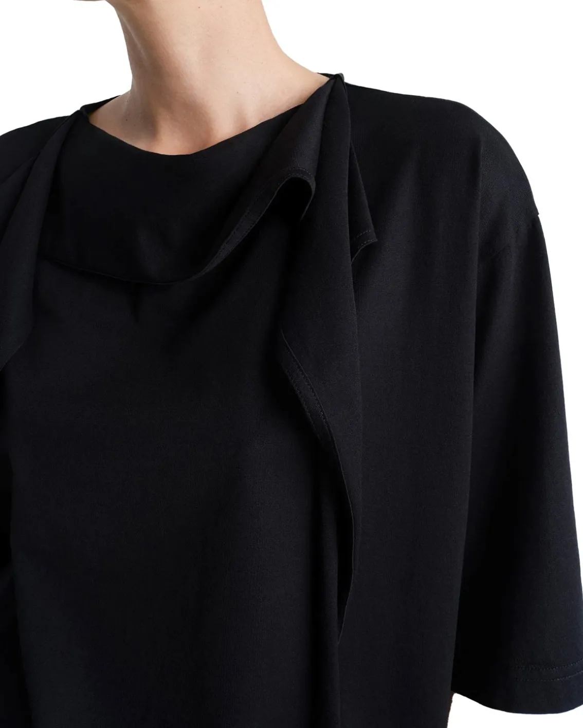 LEMAIRE Foulard T-Shirt Black