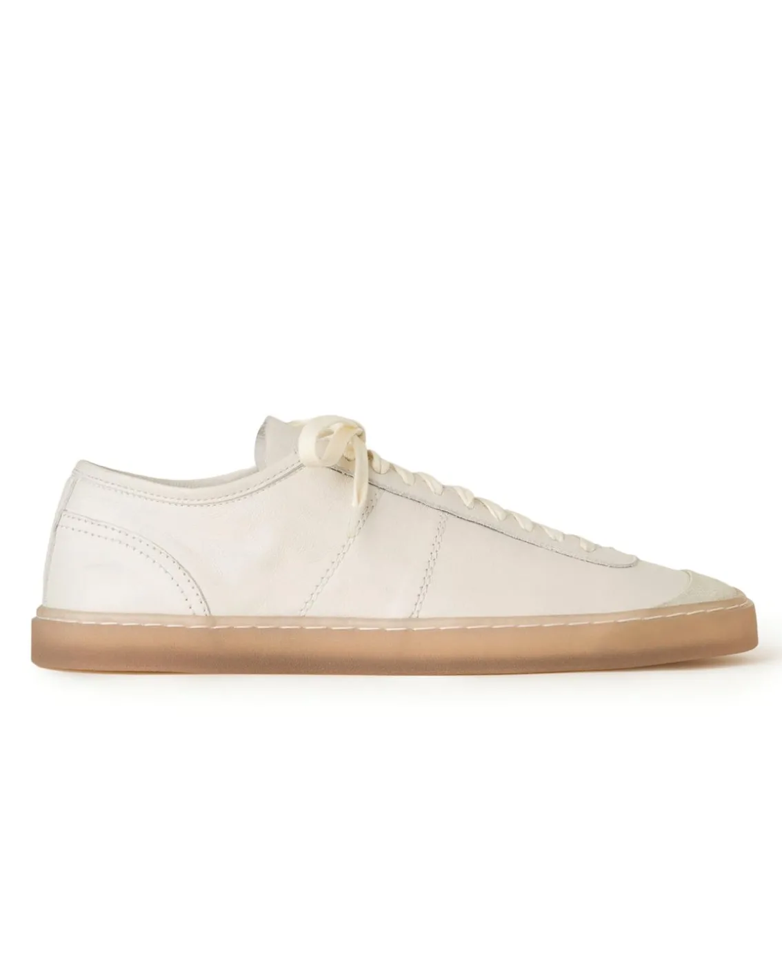 LEMAIRE Linoleum Basic Laced Up Trainers W Clay White