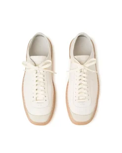 LEMAIRE Linoleum Basic Laced Up Trainers W Clay White