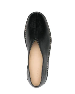 LEMAIRE Piped Crepe Slippers Black
