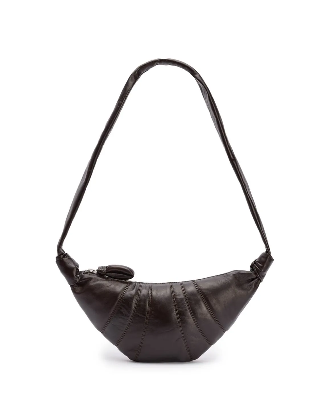 LEMAIRE Small Croissant Bag Nappa Leather Dark Chocolate