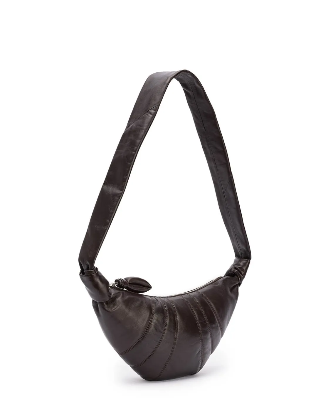 LEMAIRE Small Croissant Bag Nappa Leather Dark Chocolate