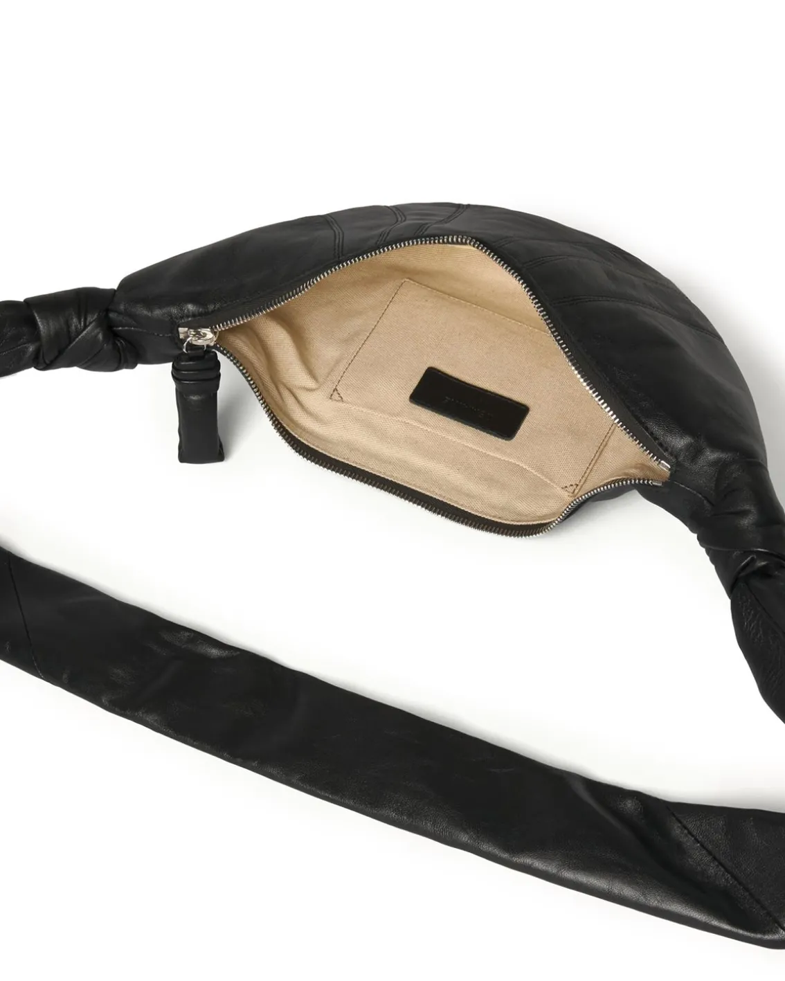 LEMAIRE Small Croissant Bag Nappa Leather Black