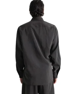 LEMAIRE Twisted Silk Shirt Dark Espresso