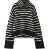 Lisa Yang Fleur Stripes Sweater Black/Sand