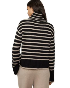 Lisa Yang Fleur Stripes Sweater Black/Sand