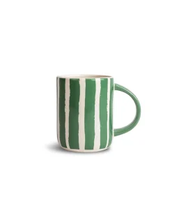 Liz Striped Mug Green