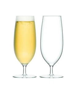 LSA INTERNATIONAL Bar Pilsner Glass Set Of 2 Clear
