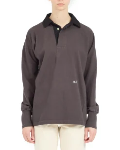 Maison Margiela Contrast Polo Shirt Anthracite