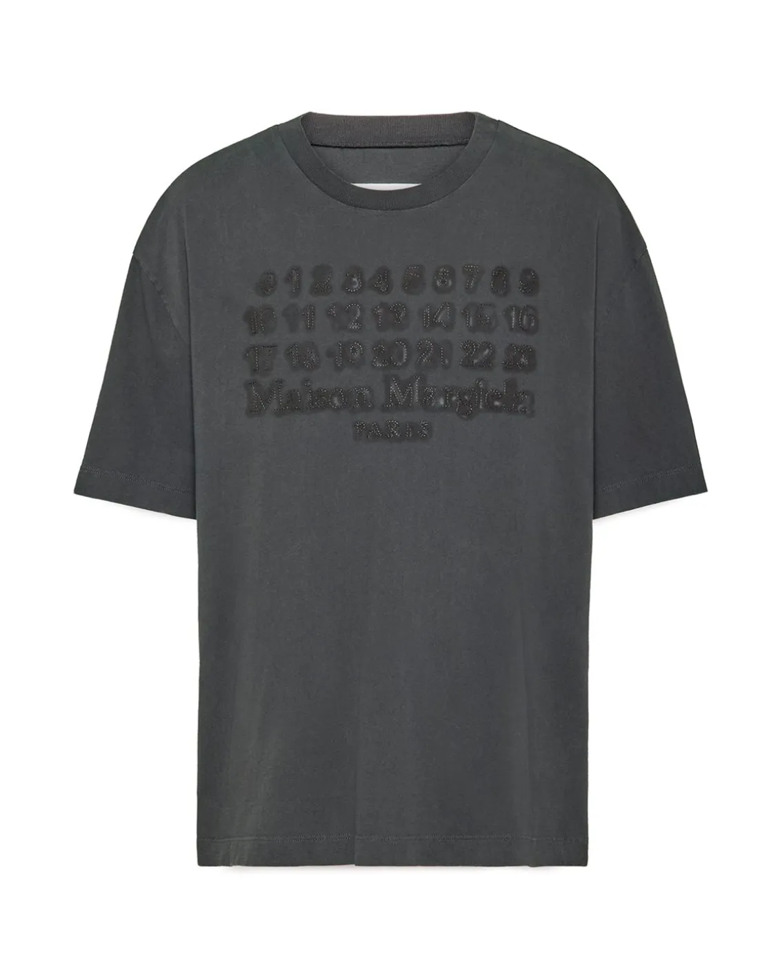 Maison Margiela Embroidered Logo T-Shirt Washed Black