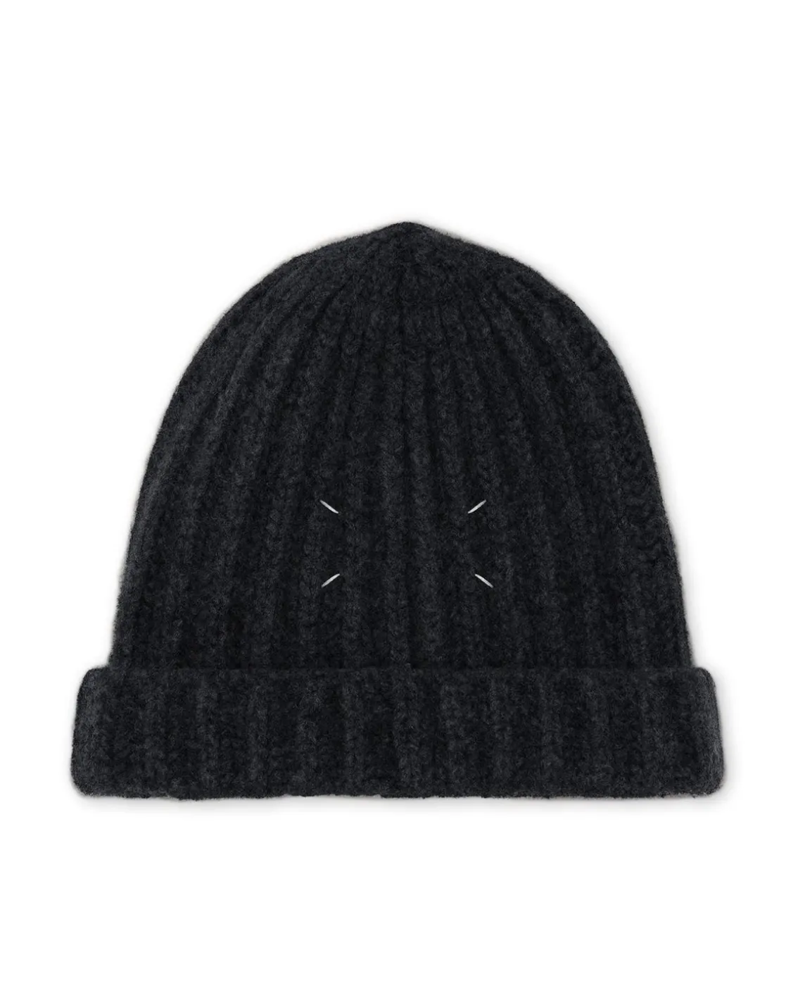 Maison Margiela Four Stitches Wool Beanie Black