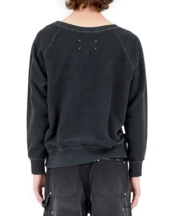 Maison Margiela Numeric Hooded Logo Sweatshirt Washed Black