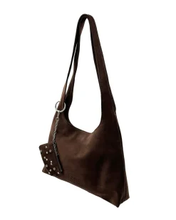 MARGESHERWOOD Halter Large Hobo Bag Choco Brown Suede