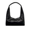 MARGESHERWOOD Hobo Shoulder Bag Black Crinkle