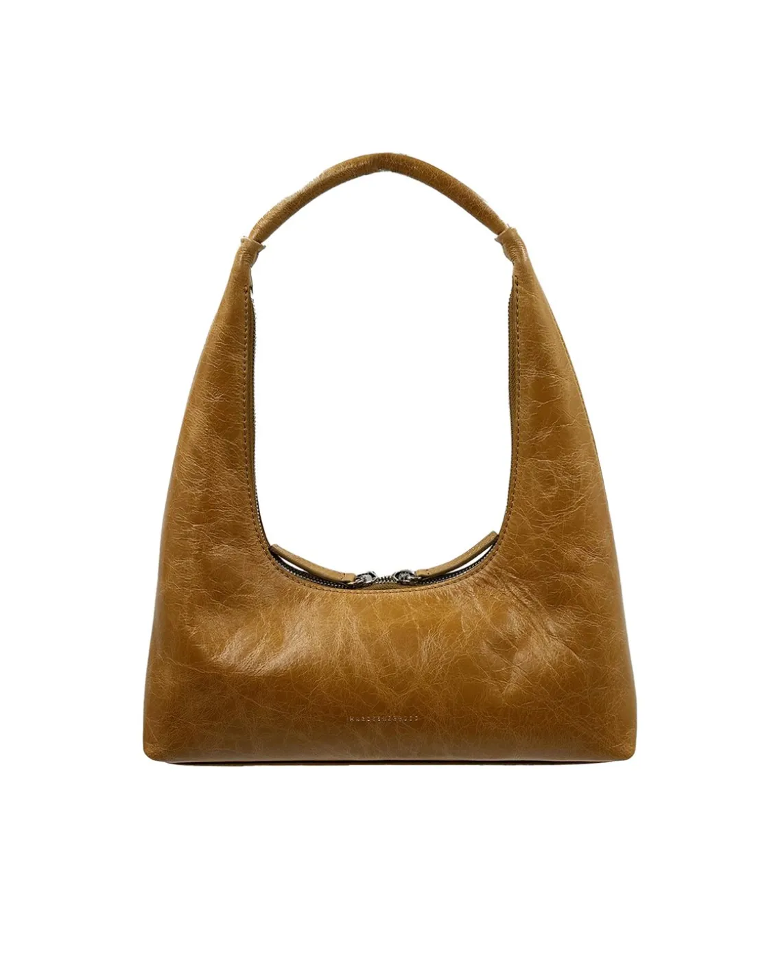 MARGESHERWOOD Hobo Shoulder Bag Soft Camel Crinkle