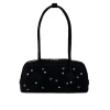 MARGESHERWOOD Soft Baguette Bag Black Studded