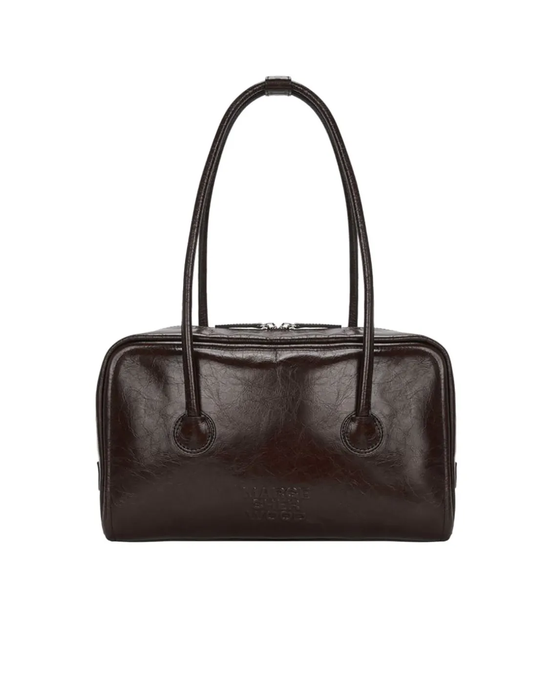 MARGESHERWOOD Soft Boston Bag Mocha Crinkle