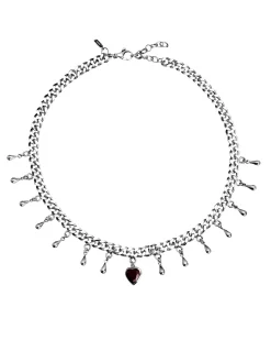 Maria Nilsdotter Drop Of Heart Necklace Silver