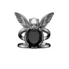 Maria Nilsdotter Gargoyle Ring Black Spinel Silver