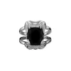 Maria Nilsdotter Jaw Stone Ring Black Spinel Silver