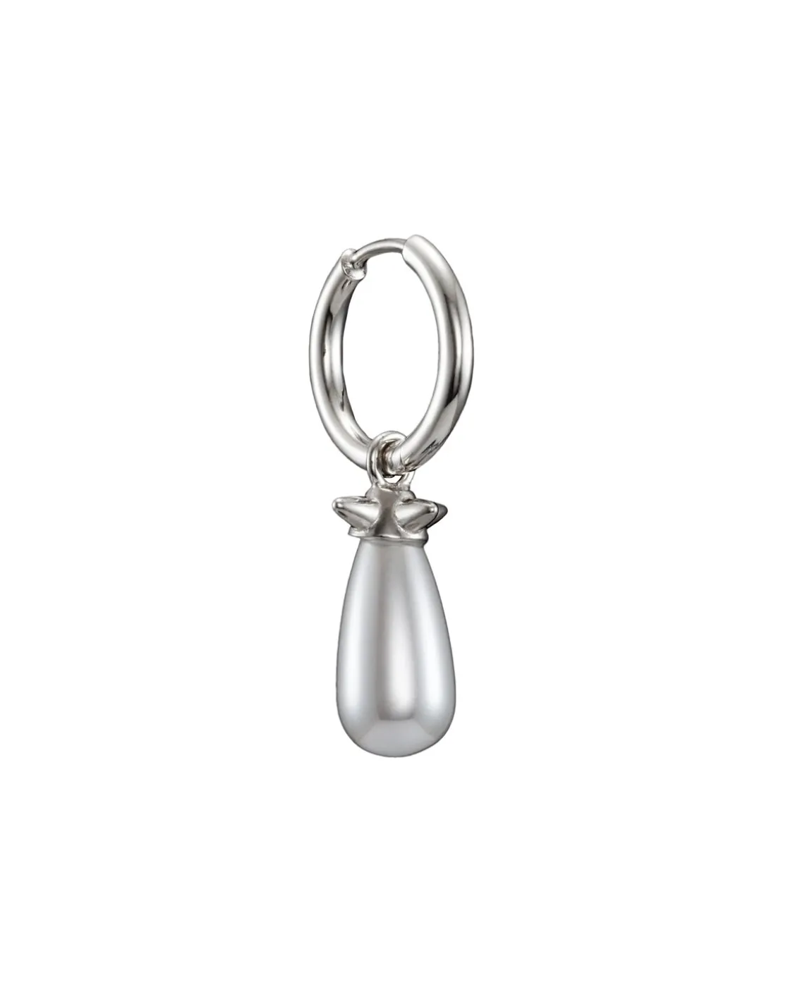 Maria Nilsdotter Pearl Tear Earring Silver