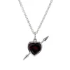 Maria Nilsdotter Rebel Love Necklace Red Garnet Silver