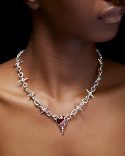 Maria Nilsdotter The Queens Necklace Red Garnet Silver
