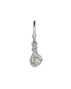 Maria Nilsdotter Tiny Claw Pearl Earring Silver