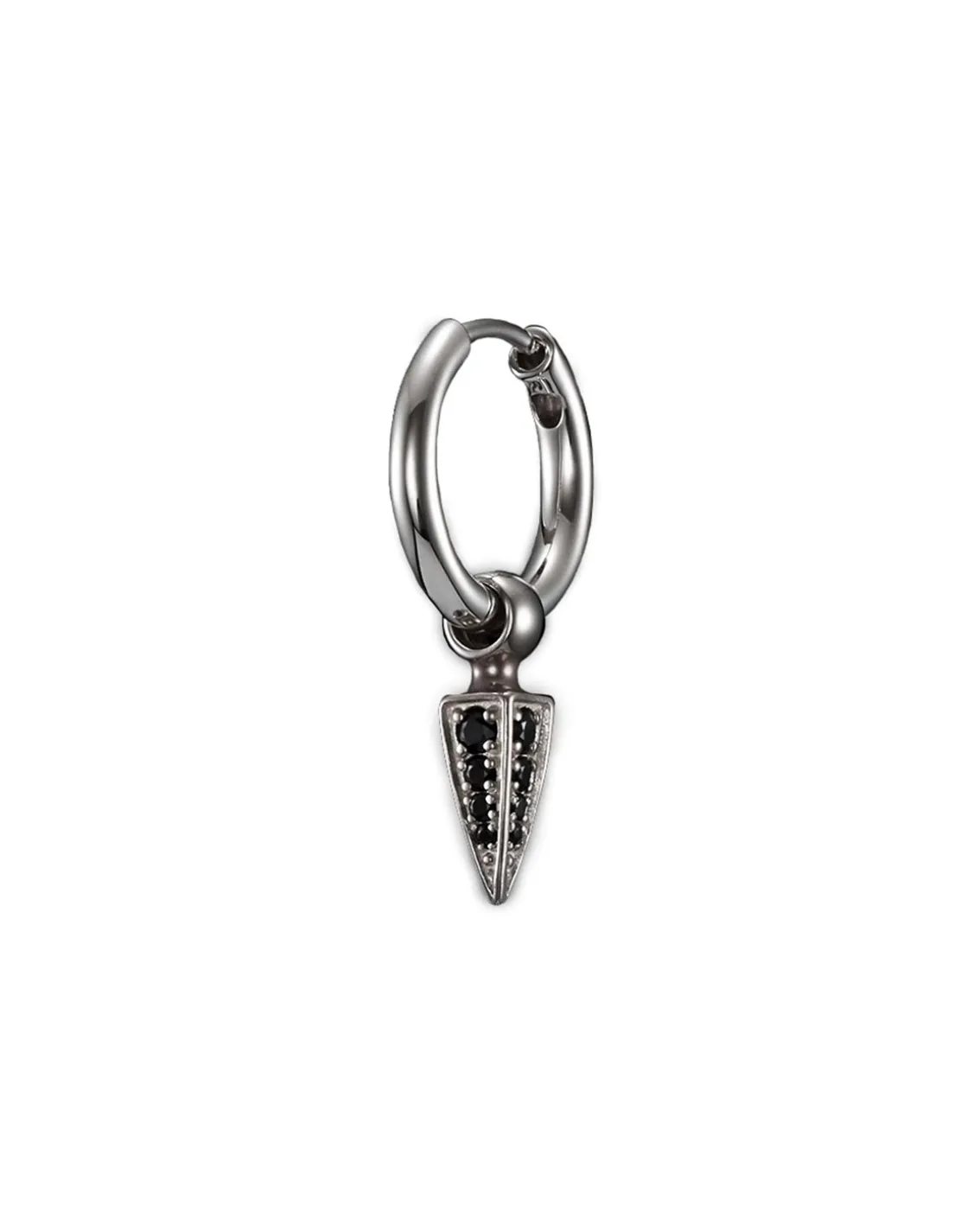 Maria Nilsdotter Tiny Poison Arrow Pavé Earring Silver