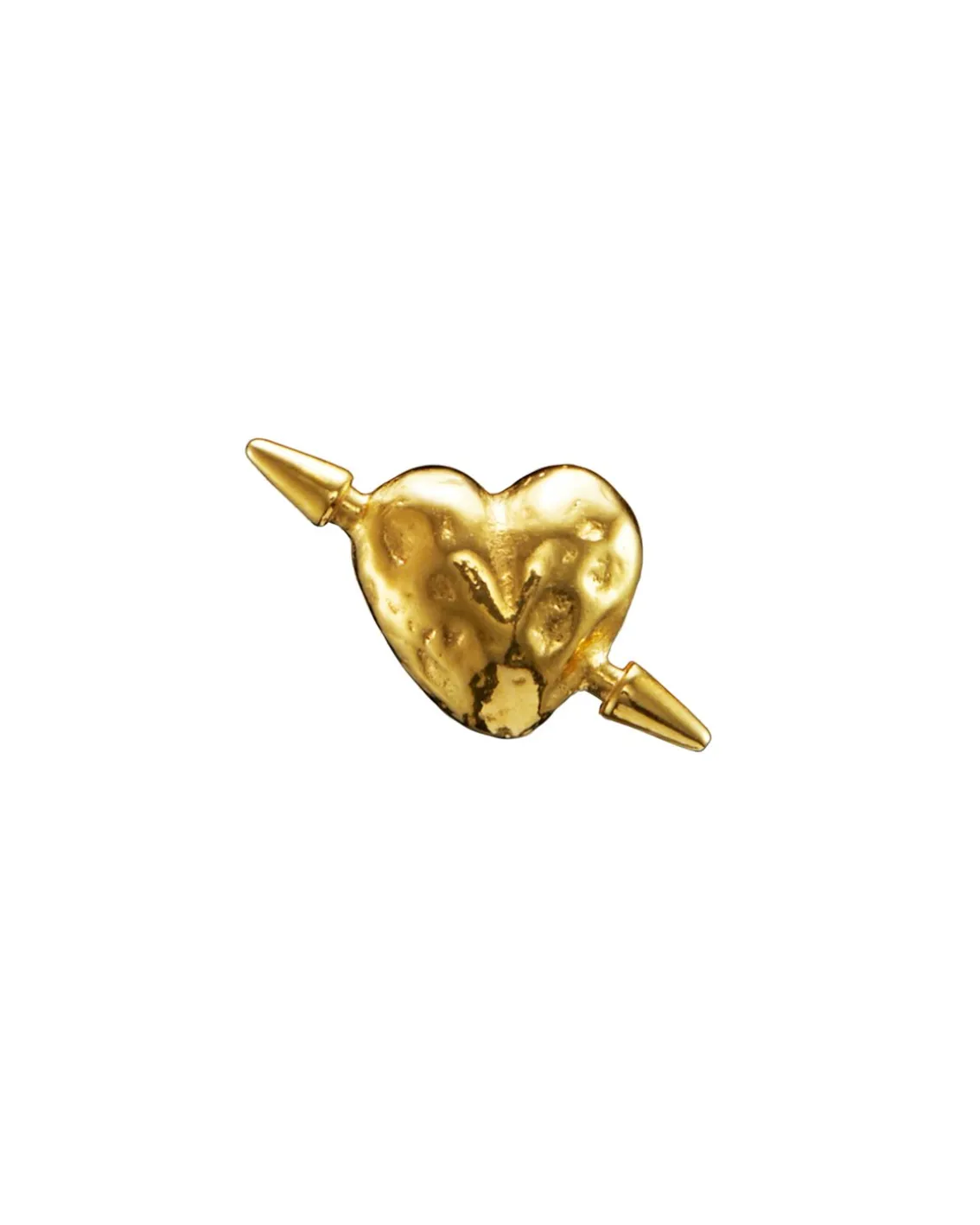 Maria Nilsdotter Tuvstarr's Heart Ear Stud Gold