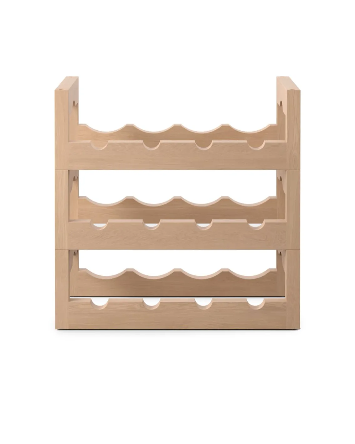 Massproductions Silo Stackable Wine Rack Natural Ash