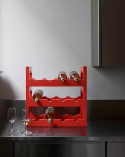 Massproductions Silo Stackable Wine Rack Warm Red