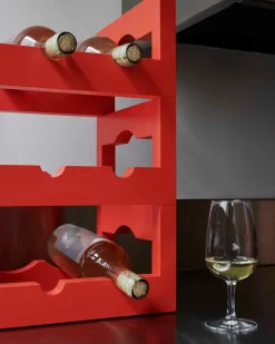Massproductions Silo Stackable Wine Rack Warm Red
