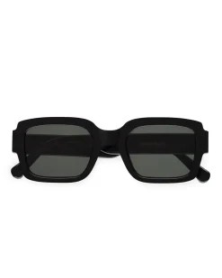 Monokel Eyewear Apollo Black Green Solid Lens