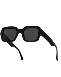 Monokel Eyewear Apollo Black Green Solid Lens