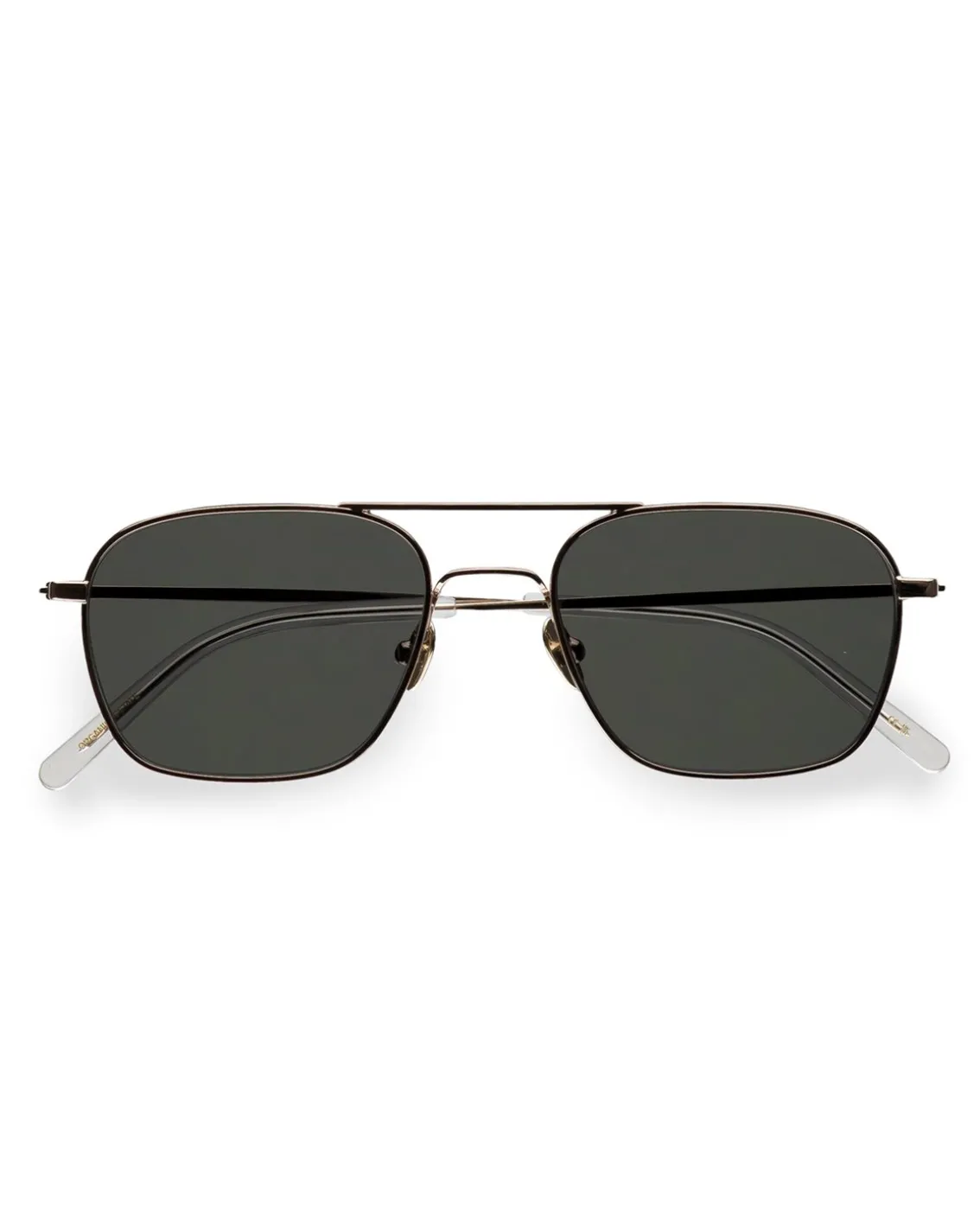 Monokel Eyewear Dion Gold Green Solid Lens