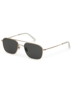 Monokel Eyewear Dion Gold Green Solid Lens