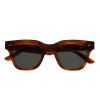 Monokel Eyewear Ellis Amber Green Solid Lens
