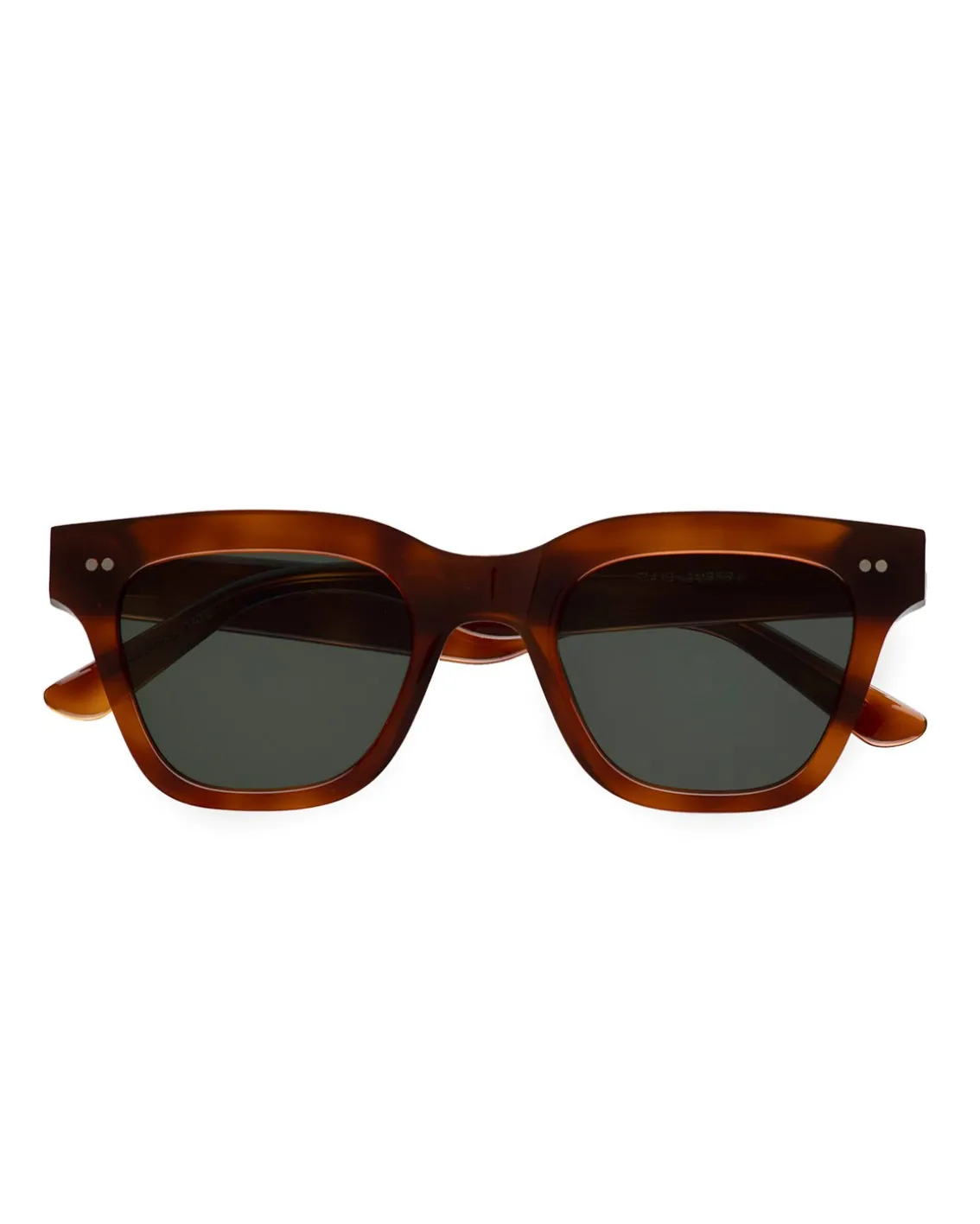 Monokel Eyewear Ellis Amber Green Solid Lens