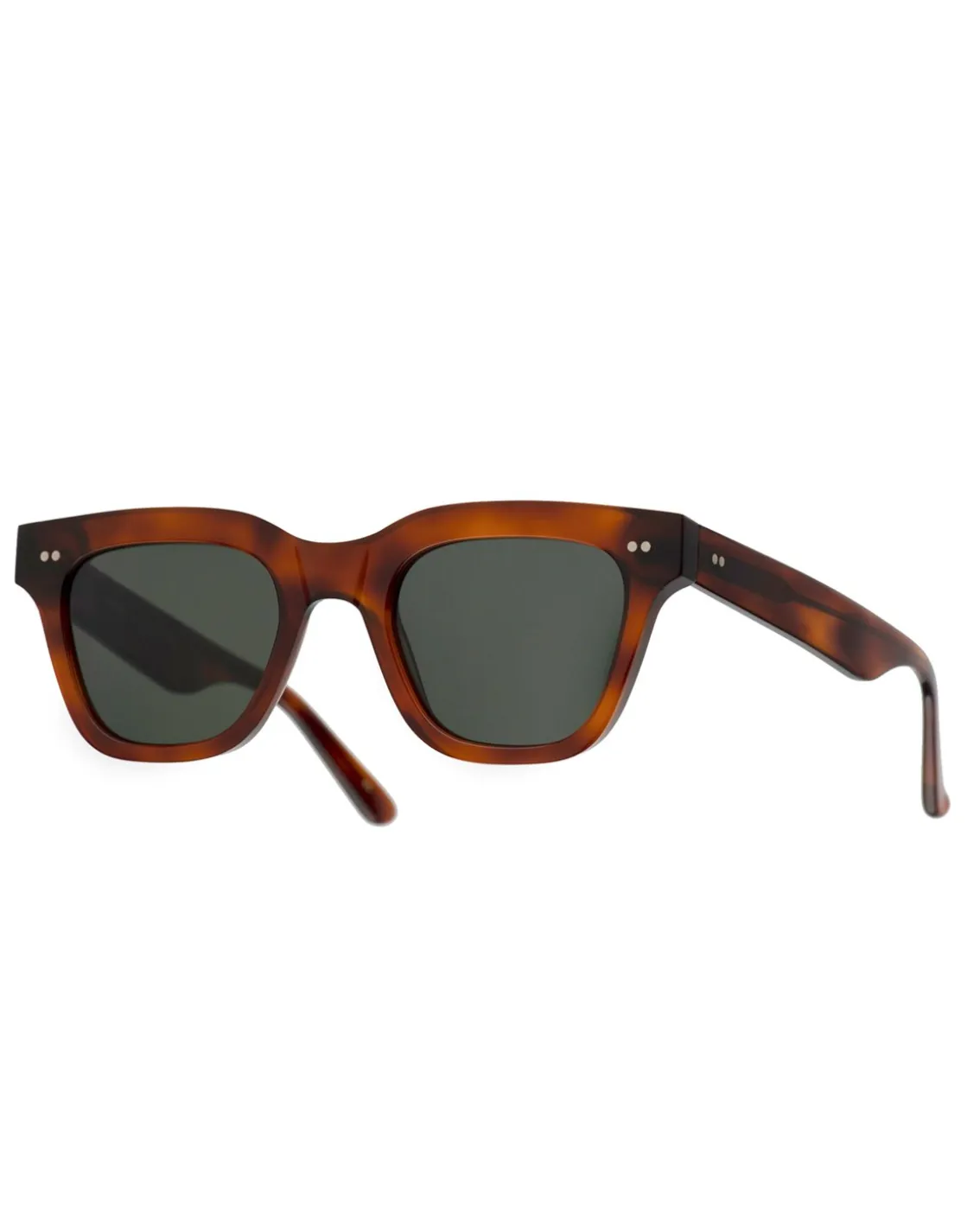 Monokel Eyewear Ellis Amber Green Solid Lens