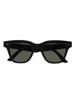 Monokel Eyewear Ellis Black Green Solid Lens