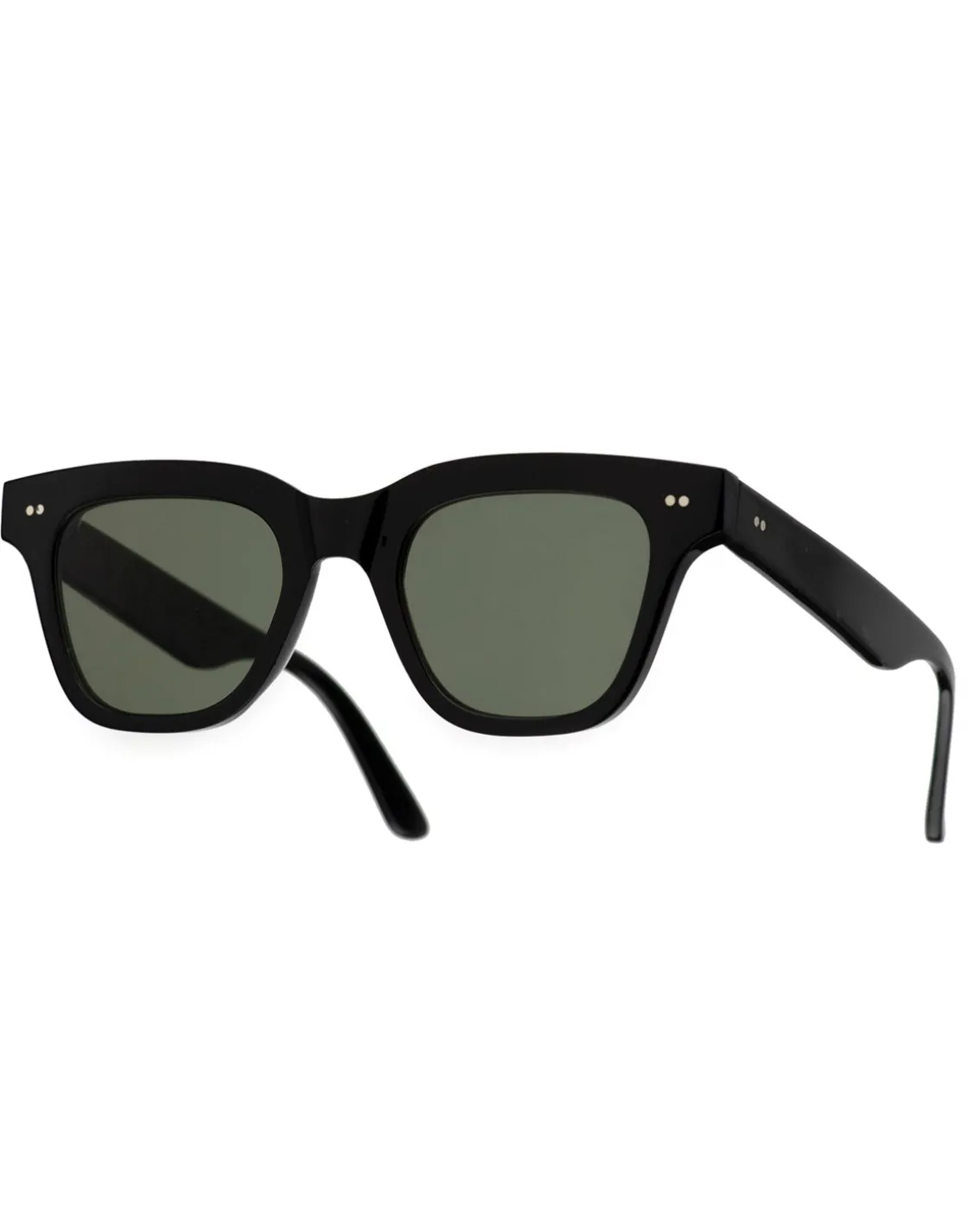 Monokel Eyewear Ellis Black Green Solid Lens