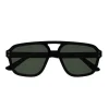 Monokel Eyewear Jet Black Green Solid Lens