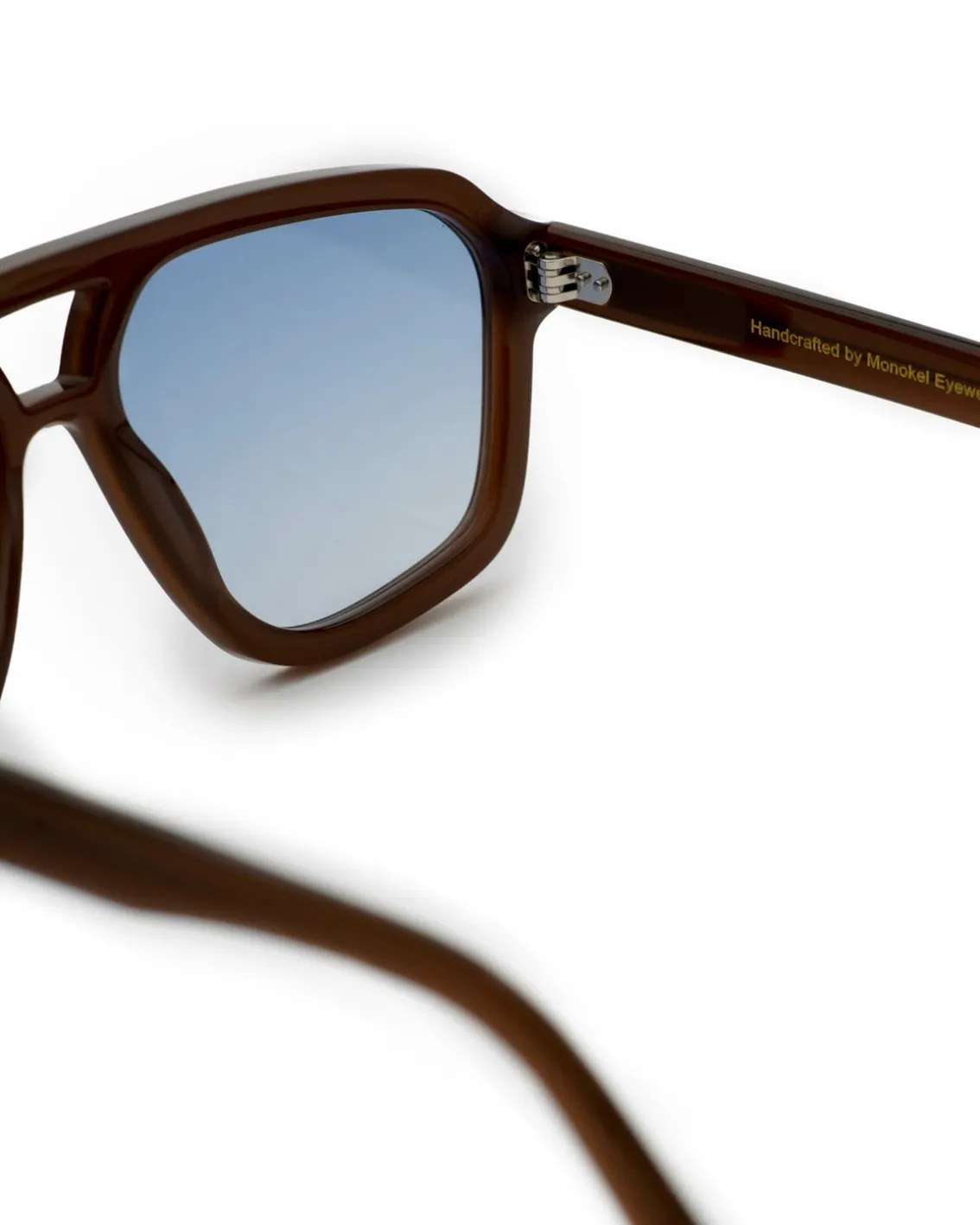 Monokel Eyewear Jet Chocolate Blue Gradient Lens