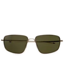 Monokel Eyewear Marathon Gold Green Solid Lens