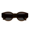 Monokel Eyewear Polly Chocolate Grey Solid Lens