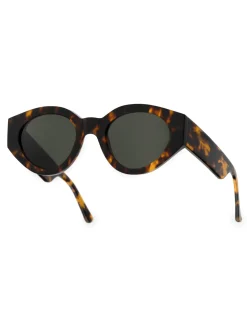 Monokel Eyewear Polly Havana Green Solid Lens