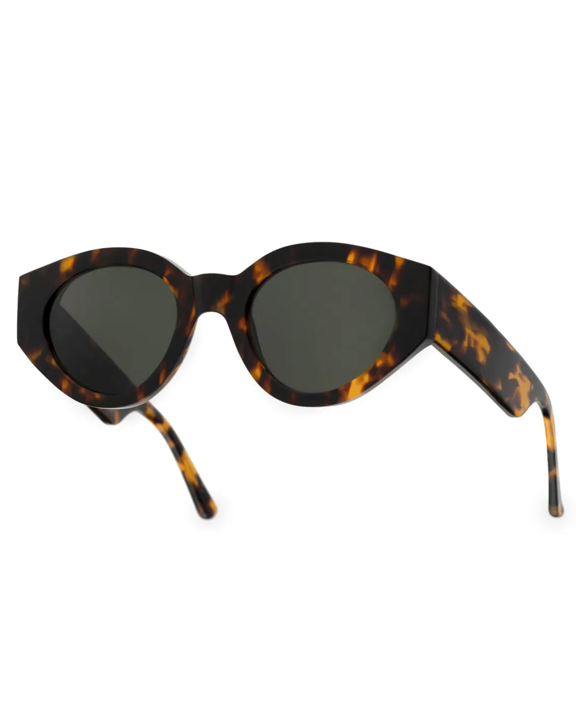 Monokel Eyewear Polly Havana Green Solid Lens