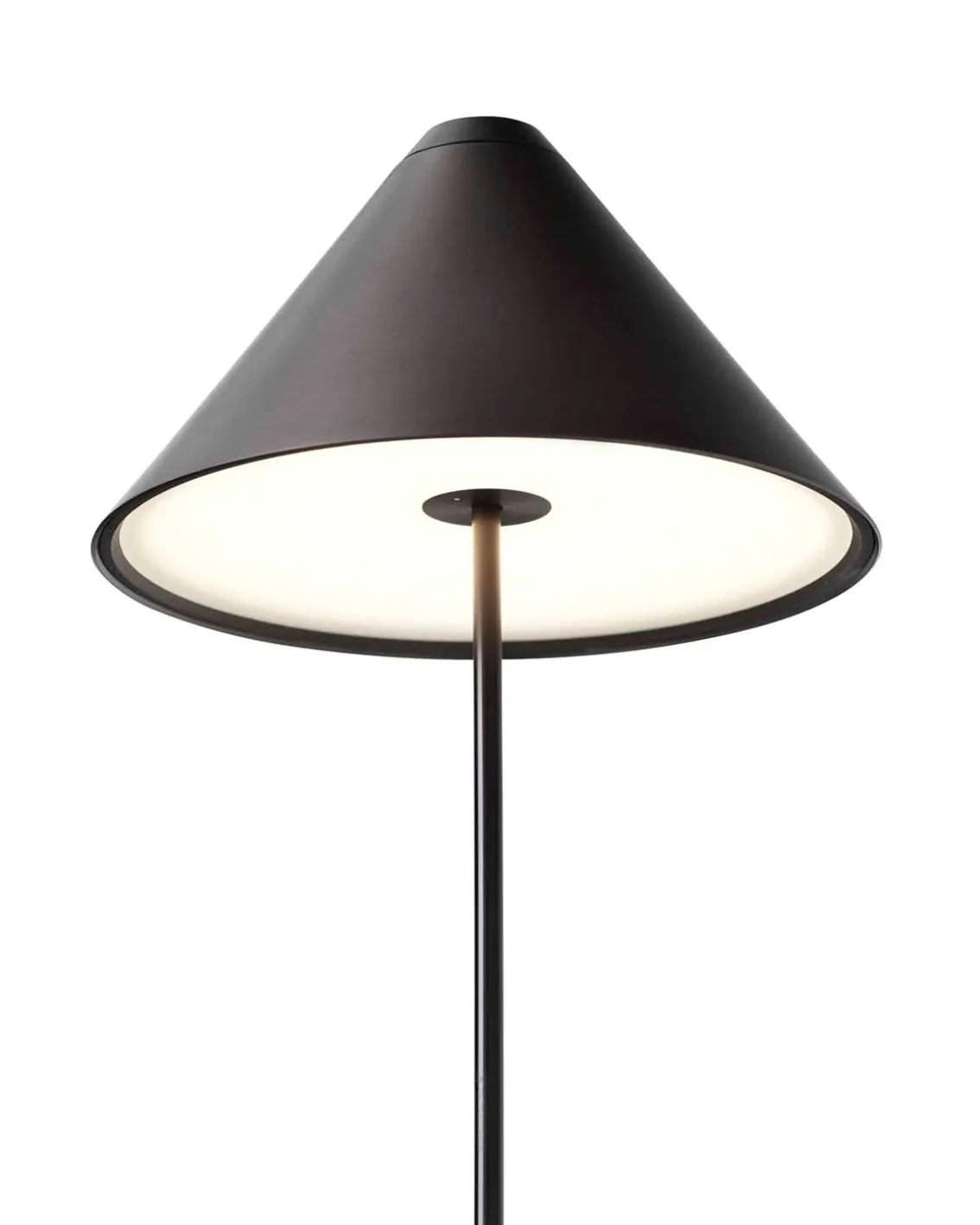 New Works Brolly Portable Table Lamp Steel Black